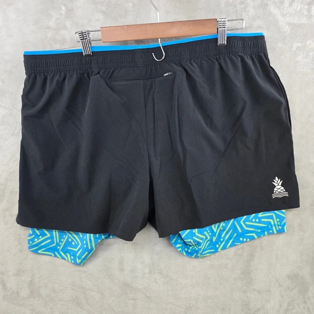 Chubbies Ultimate Training Shorts Mens‎ XXL Black The Tropics 4